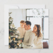 Cartes Pour Fêtes Annuelles Élégant violet photo Joyeux Noël (Dos)