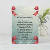 Cartes Pour Fêtes Annuelles Elegant Winter Snowflake Frame with Red Bows (Debout devant)