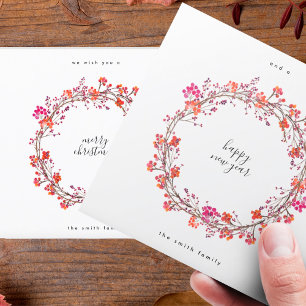 Cartes Pour Fêtes Annuelles Elegant Wreath Merry Christmas and Happy New Year