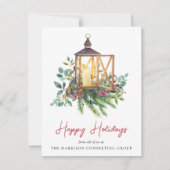 Cartes Pour Fêtes Annuelles Elégante aquarelle de Noël d'affaires (Devant)