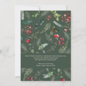 Cartes Pour Fêtes Annuelles Élégante Arche botanique verte Forst Joyeux Noël (Dos)