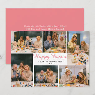 Cartes Pour Fêtes Annuelles élégante Bénédiction moderne Famille de Pâques 6 p