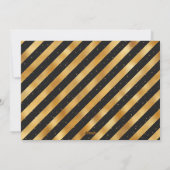 Cartes Pour Fêtes Annuelles Elégante Black and Gold Foil Photo Joyeux Noël (Dos)