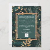 Cartes Pour Fêtes Annuelles Élégante Botanique de Noël Vert (Dos)