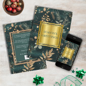 Cartes Pour Fêtes Annuelles Élégante Botanique de Noël Vert