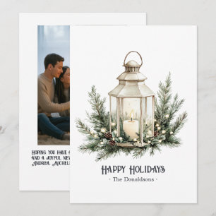 Cartes Pour Fêtes Annuelles Élégante bougie de lanterne Photo de Noël