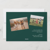 Cartes Pour Fêtes Annuelles Élégante Branches d'huile d'or 3 Photo Noël (Dos)