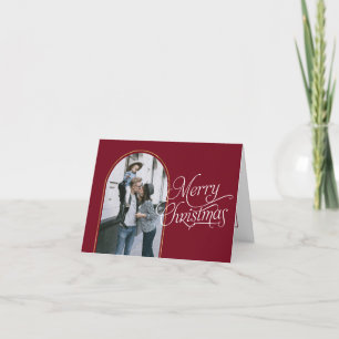 Cartes Pour Fêtes Annuelles Elégante calligraphie moderne simple photo de noël