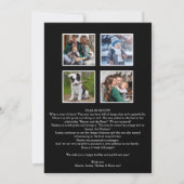 Cartes Pour Fêtes Annuelles Élégante Calligraphie Sombre Année En Revue Photo (Dos)