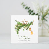 Cartes Pour Fêtes Annuelles Élégante composition bohème de Noël (Debout devant)