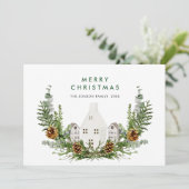 Cartes Pour Fêtes Annuelles Élégante composition de Noël de Bohême Salutation (Debout devant)