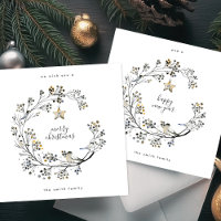 Élégante couronne de Kraft bio Joyeux Noël