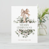 Cartes Pour Fêtes Annuelles Élégante couronne de Noël bohème (Debout devant)