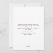 Cartes Pour Fêtes Annuelles Élégante couronne de Noël bohème (Dos)