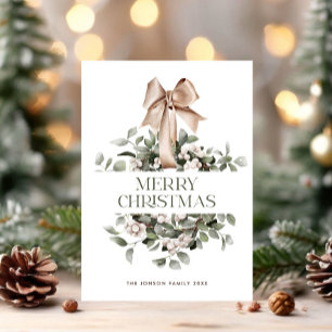 Cartes Pour Fêtes Annuelles Élégante couronne de Noël bohème