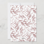 Cartes Pour Fêtes Annuelles Élégante Empreinte de Poinsettia Rouge Photo (Dos)