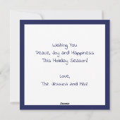 Cartes Pour Fêtes Annuelles Élégante étoile d'or moderne Peace (Dos)