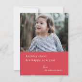 Cartes Pour Fêtes Annuelles Élégante fête de Noël | Raspberry Red Photo (Devant)