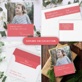 Cartes Pour Fêtes Annuelles Élégante fête de Noël | Raspberry Red Photo