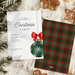 Cartes Pour Fêtes Annuelles Élégante fête de Noël Rouge Vert