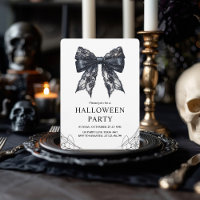 Élégante Fête d'Halloween avec un Nœud Noir