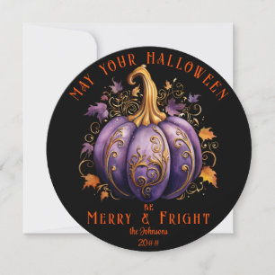 Cartes Pour Fêtes Annuelles Elégante Halloween gothique Joyeux Fright Photo de