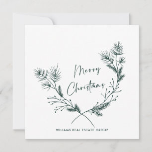 Cartes Pour Fêtes Annuelles Elégante main tirée minimaliste Noël entreprise