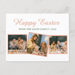 Cartes Pour Fêtes Annuelles élégante Moderne Bénédiction Famille de Pâques Tro