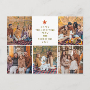 Cartes Pour Fêtes Annuelles Élégante Moderne Joyeux Thanksgiving Automne 5 Pho