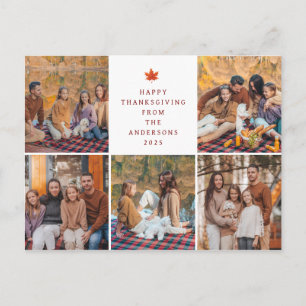 Cartes Pour Fêtes Annuelles Élégante Moderne Joyeux Thanksgiving Automne 5 Pho