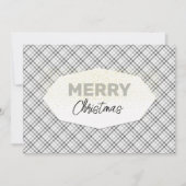 Cartes Pour Fêtes Annuelles Elégante Parties scintillant Joyeux Noël Tartan gr (Devant)