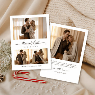 Cartes Pour Fêtes Annuelles Élégante petite photo de Noël pour jeunes mariés