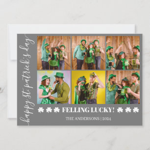 Cartes Pour Fêtes Annuelles Élégante photo de famille de la Saint-Patrick au t