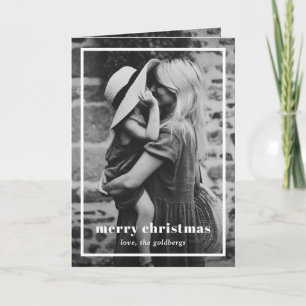 Cartes Pour Fêtes Annuelles Elégante photo de la frontière Noël moderne