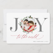 Cartes Pour Fêtes Annuelles Élégante photo de Noël de Noël (Devant)