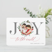 Cartes Pour Fêtes Annuelles Élégante photo de Noël de Noël (Debout devant)