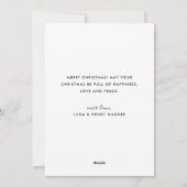 Cartes Pour Fêtes Annuelles Élégante photo de Noël en écriture dorée fausse (Dos)