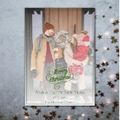 Cartes Pour Fêtes Annuelles Élégante photo de Noël | Vert