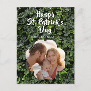 Cartes Pour Fêtes Annuelles Élégante Photo de Trèfle Chanceux St. Patrick