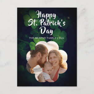 Cartes Pour Fêtes Annuelles Élégante Photo de Trèfle Chanceux St. Patrick
