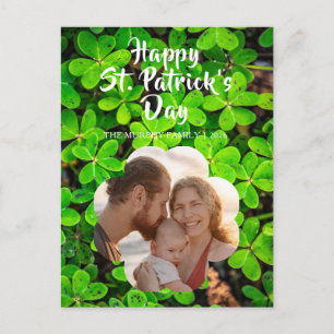 Cartes Pour Fêtes Annuelles Élégante Photo de Trèfle Chanceux St. Patrick