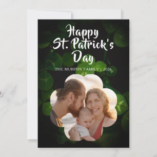 Cartes Pour Fêtes Annuelles Élégante Photo de Trèfle Chanceux St. Patrick
