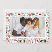 Cartes Pour Fêtes Annuelles Élégante photo florale d'hiver (Devant)