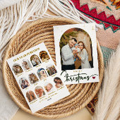 Cartes Pour Fêtes Annuelles Élégante photo Joyeux Noël année en revue