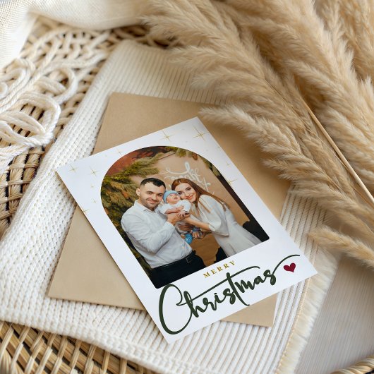 Cartes Pour Fêtes Annuelles Élégante photo Joyeux Noël année en revue