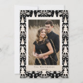 Cartes Pour Fêtes Annuelles Elégante photo moderne À feuillage persistant sapi (Devant)