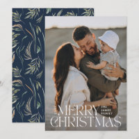 Elégante photo moderne minima marine bleu botaniqu