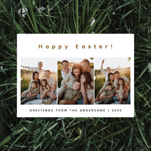 Cartes Pour Fêtes Annuelles Élégante Photo Moderne Minimaliste Joyeuses Pâques