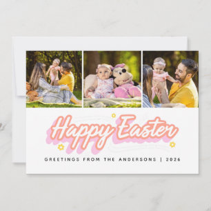 Cartes Pour Fêtes Annuelles Élégante Photo Moderne Minimaliste Joyeuses Pâques