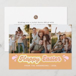 Cartes Pour Fêtes Annuelles Élégante Photo Moderne Minimaliste Joyeuses Pâques